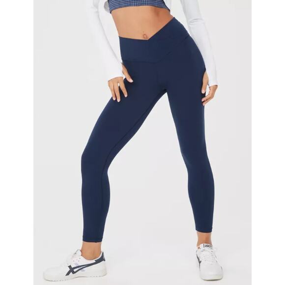 NWT! Aerie - Real Me High Waisted Crossover Legging - Royal Navy, Medium Long - Picture 3 of 6